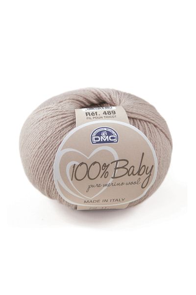 Dmc Wool yarn for knitting and crocheting 100% Baby Pure Merino Wool, 50g/225m, light beige/11