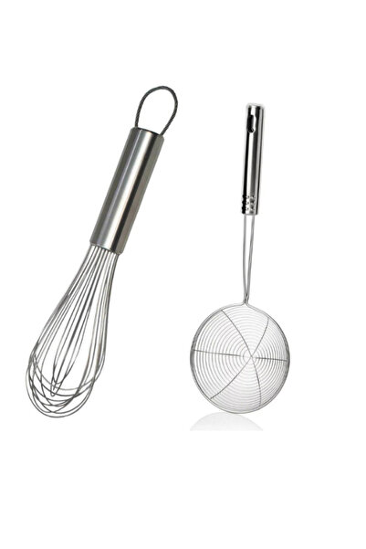 Demir Çeyiz Dmr Life 2 Parça Çırpıcı ve Süzgeç Ekonomik Mutfak Eşyaları Servi...