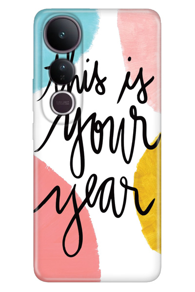 ADACASE Case for Vivo V50 Lite 5g Decorative Silicone Printed Cover Your Year