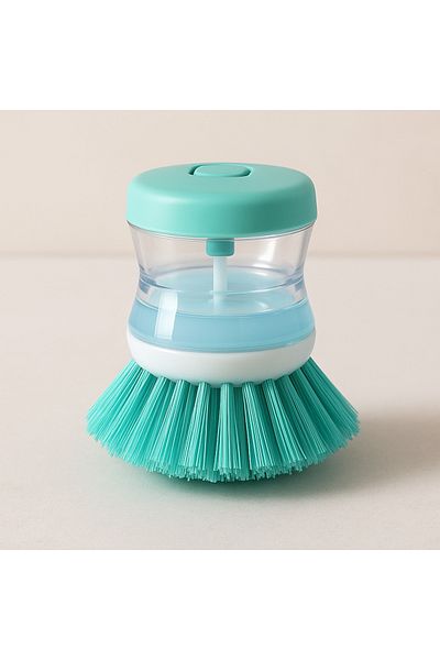 obrigado Dish Brush with Detergent Reservoir – Practical Cleaning Brush with Ergonomic Handle
