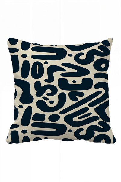 Vendini Husă pentru pernă decorativă din material textil de calitate, imprimată pe ambele părți, cu fermoar ascuns.