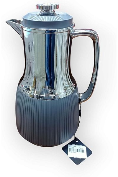 Other 1.0L Thermos – Elegant Transparent & Silver – Eco-Friendly, Leak-Proof, 24-Hour Hot & Cold Retention
