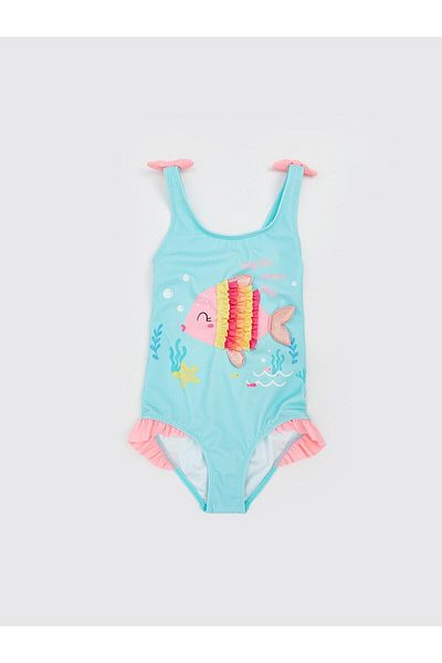 LC Waikiki Lcw Kids U Neck Printed Girls Swimsuit (S5)