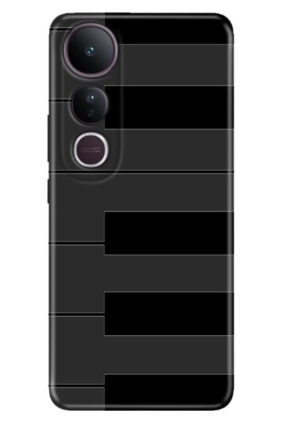ADACASE جراب Vivo V50 Lite 5G مصنوع من السيليكون الملون ومطبوع من مادة TPU بيانو