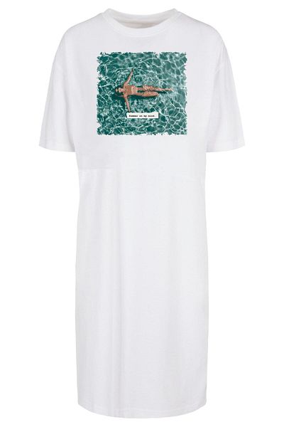 Merchcode Damen Ladies Summer - On My Mind Übergroßes Schlitzkleid