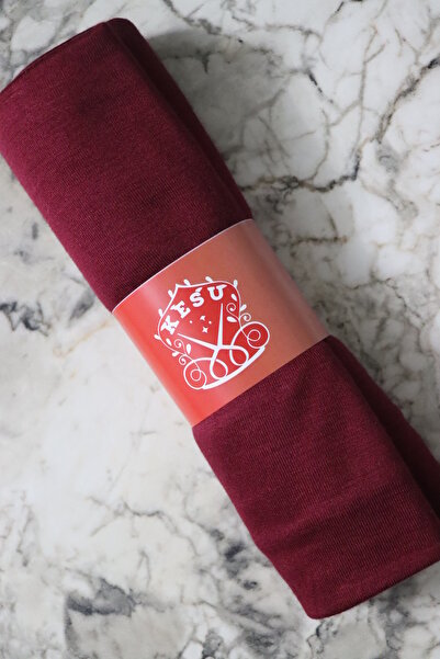 Kesu Şal din bumbac pieptănat (roşu Claret)