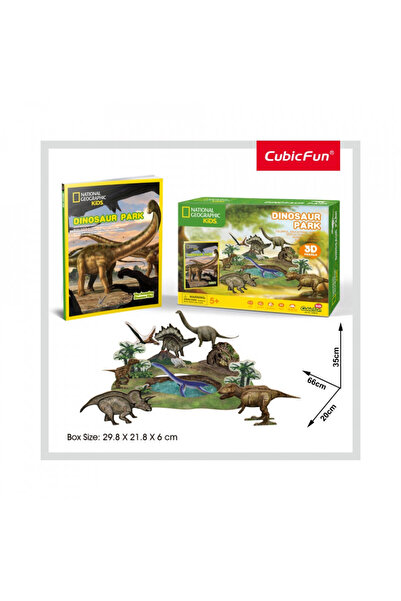 Cubic Fun - 3D Puzzle+Booklet-Dinosaur Park 43 Pieces