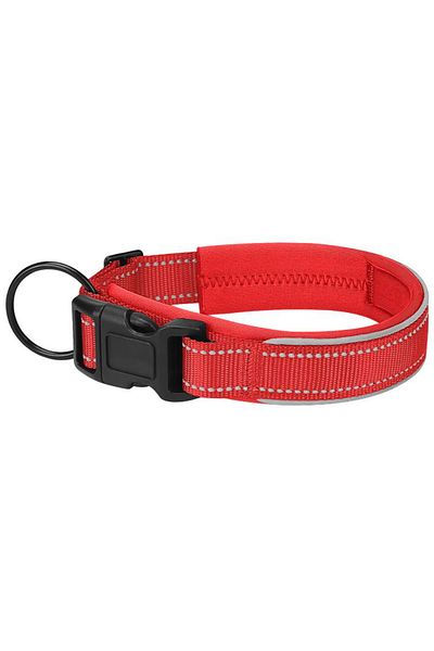 REDz Accessories Zgardă reflectorizantă pentru câini, mărimea S, reglabilă, nailon, roșie