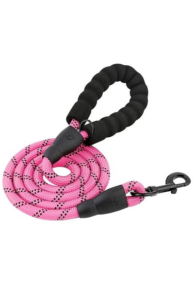 REDz Accessories Lesă Guardian, mâner din spumă moale, lungime 2 m, material textil durabil, roz