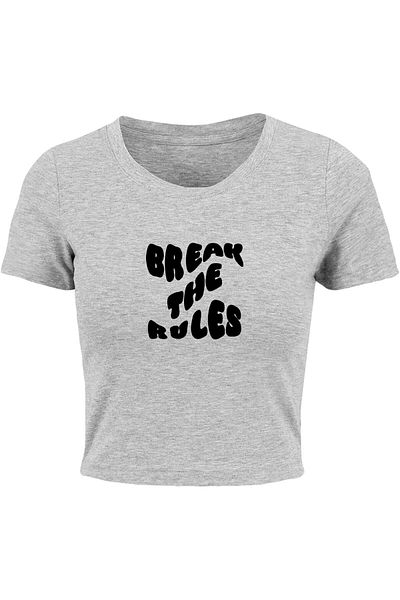 Merchcode Damen Ladies Break The Rules Cropped Tee