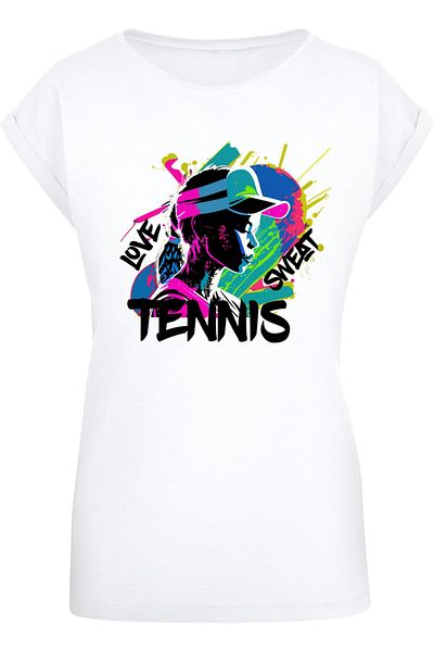 Merchcode Damen Ladies Tennis Love, Sweat - T-shirt