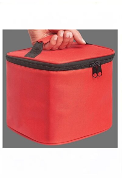 Ankaflex Highconcept Red Single Compartment Cold-Keeping Makeup Bag Travel Makeup Organizer 20*20*20 Cm