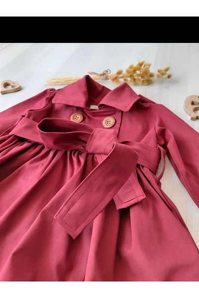 ikokokids Nursu Baby Dusty Rose Baby Girl Trench Coat