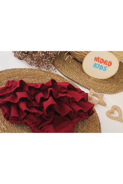 ikokokids Tan Velvet Ruffle Rompers