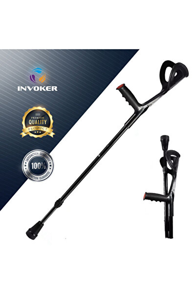INVOKER Baston Katlanabilir Ayarlı Dirsek Kol Destekli Denge Bastonu Ayarlana...