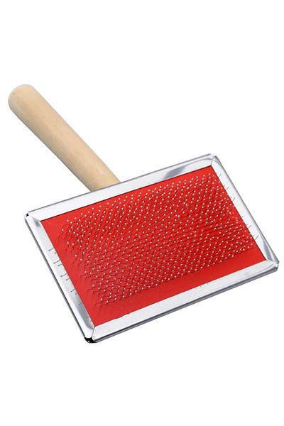 REDz Accessories Perie pentru animale, dinți metalici cu protecție, metal, roșie