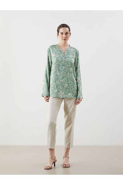 LC Waikiki Women's Flowering Collar Blouse