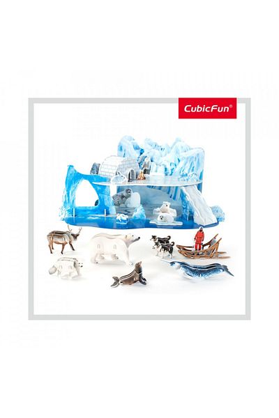 Cubic Fun - 3d Puzzle Booklet-ice World 73 Pieces
