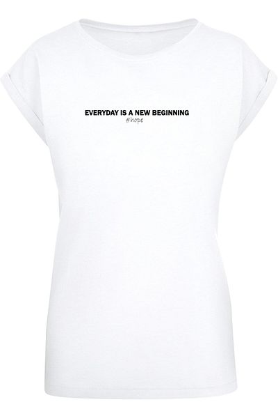 Merchcode Damen Ladies Attitude Extended Shoulder Tee
