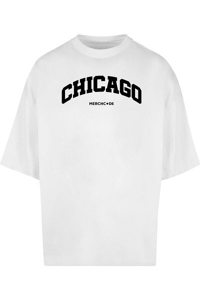 Merchcode Damen Ladies Chicago Wording – Übergroßes Boyfriend-T-Shirt