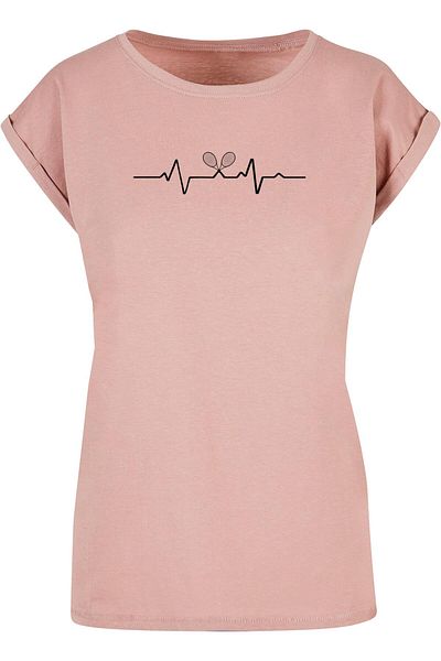 Merchcode Damen Ladies Tennis Beats Extended Shoulder Tee