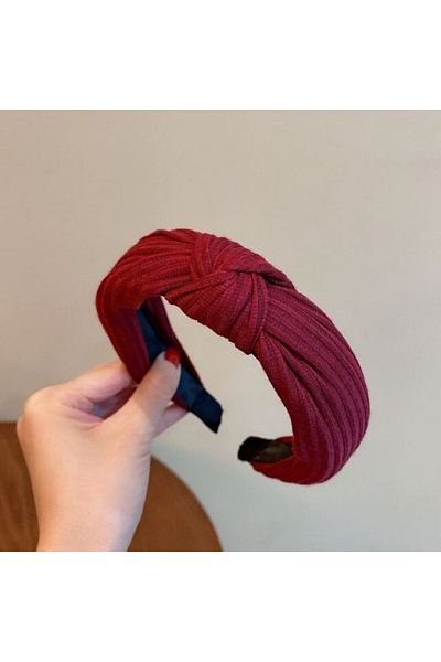 REDz Accessories Textured Headband, Trendy Model, Textile, Burgundy Red