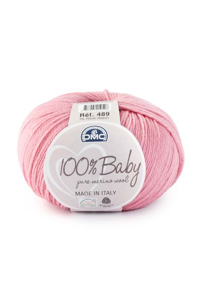 Dmc Wool yarn for knitting and crocheting 100% Baby Pure Merino Wool, 50g/225m, light pink/421