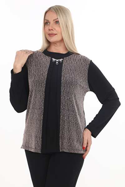 AfifeCOLLECTİON Anne Bluz with Internal Threading Looks Evening Dress Bluz