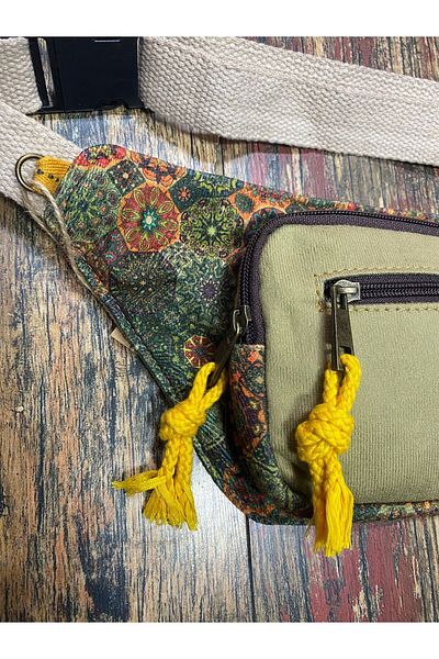 Street Bag حقيبة خصر للسفر اليومي بوهيمية عرقية أصيلة متعددة الجيوب مقاومة للماء