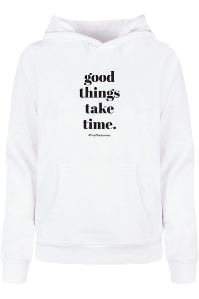 Merchcode Damen Ladies Good Things Take Time Basic Hoody