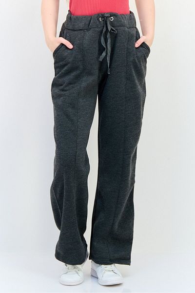 BSP Women Sportswear Fit Heather Outdoor Sweatpants, Dark Grey