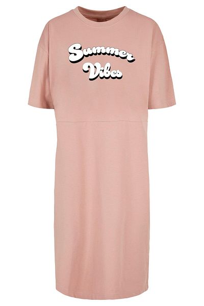 Merchcode Damen Ladies Summer Vibes Oversized Slit Tee Dress