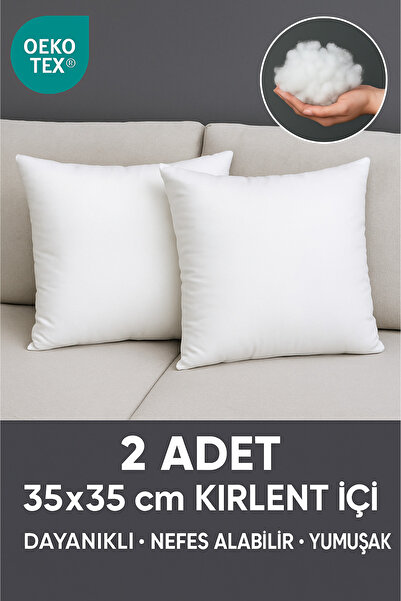 Yamesa 2 Adet 35x35 Cm Saf Silikon Iç Yastık Kırlent, Nefes Alabilir Yumuşak ...