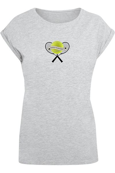 Merchcode Damen Ladies Tennis Tournament Extended Shoulder Tee