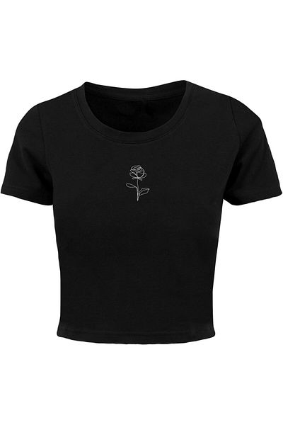 Merchcode Damen Ladies Rose Cropped Tee