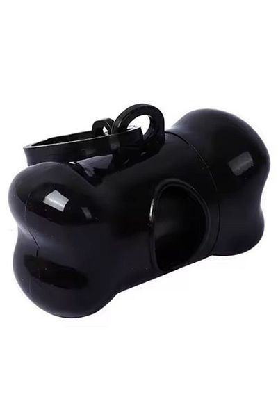 REDz Accessories Suport pentru sac de deșeuri pentru animale de companie, recipient igienic, aspect de os, negru