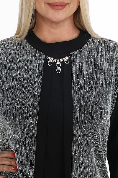 AfifeCOLLECTİON Anne Bluz with Internal Threading Looks Evening Dress Bluz