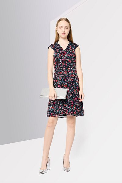 Harmont & Blaine Women Floral Print Mini Dress, Multicolor
