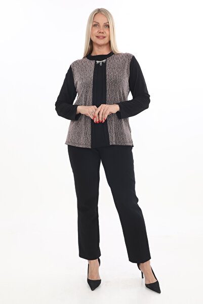 AfifeCOLLECTİON Anne Bluz with Internal Threading Looks Evening Dress Bluz