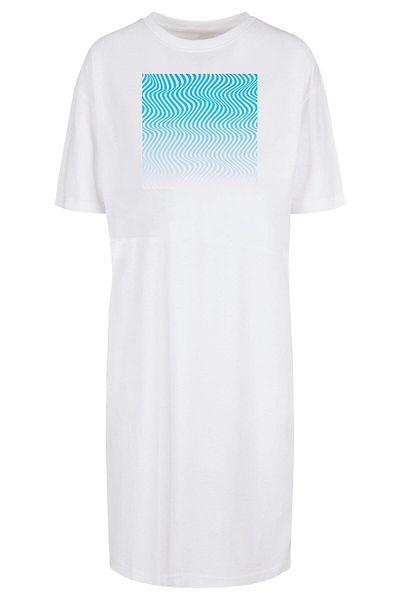 Merchcode Damen Ladies Summer - Wavy Pattern Oversized Slit Dress
