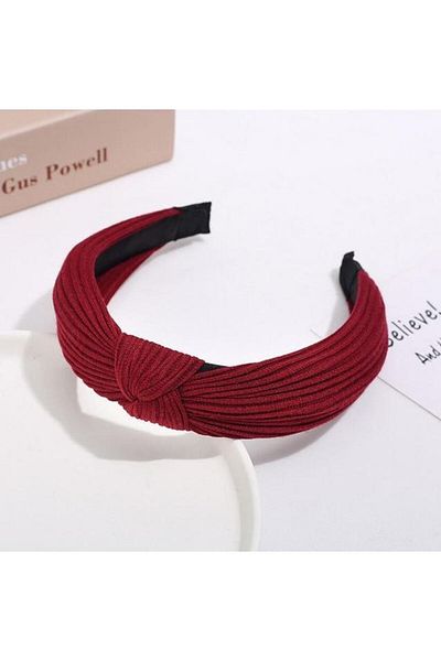 REDz Accessories Textured Headband, Trendy Model, Textile, Burgundy Red