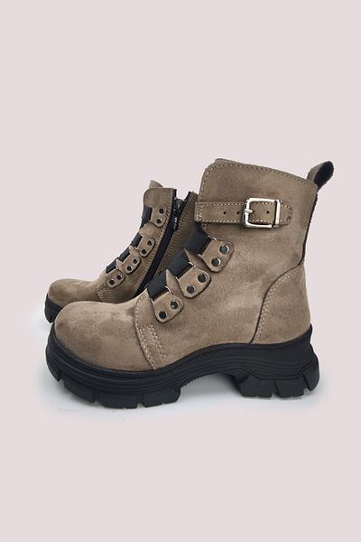 Gold Step Women's Gray Suede Boots 23k203g