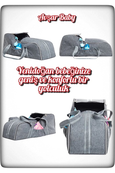 Avşar Baby Portbebe Bebek Taşıma Çantası Leke Tutmaz Su Geçirmez Silinebilir