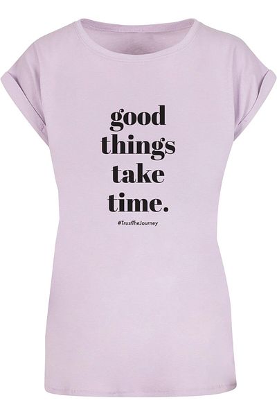 Merchcode Damen Ladies Good Things Take Time T-shirt