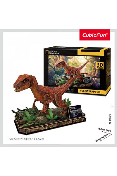 Cubic Fun - 3D Velociraptor Puzzle 63 Pieces