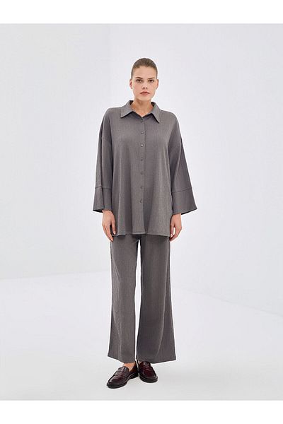 LC Waikiki Textured Oversize Women's Shirt Tunic
