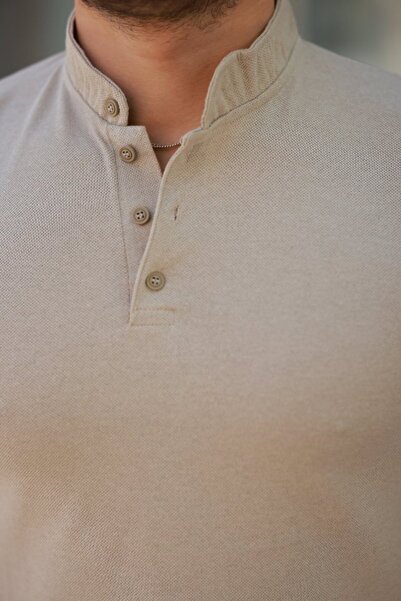 ÇELİK TİCARET Turega Style Men's Judge Collar Woven Cotton Fabric Short Sleev...