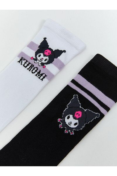 LC Waikiki Kuromi Patterned Girl's Knee Socks 2 Pack