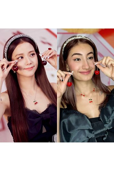 Elifsu Jewelry Blackpink Jisoo Necklace with Natural Stones