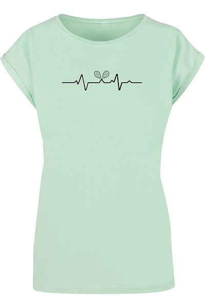 Merchcode Damen Ladies Tennis Beats Extended Shoulder Tee